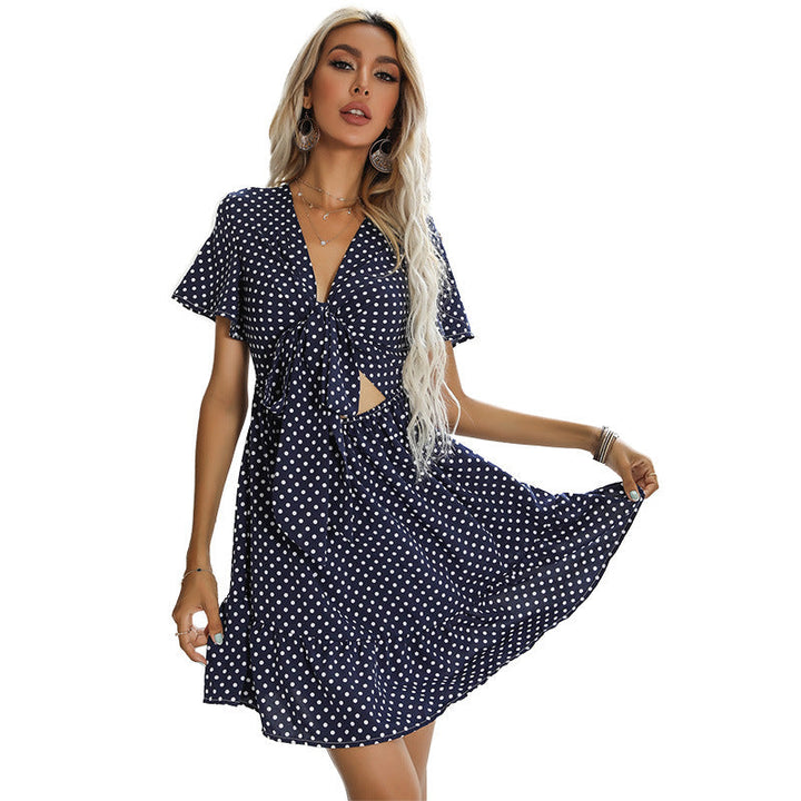 Women's Polka Dot Mini Dress for Summer (5)
