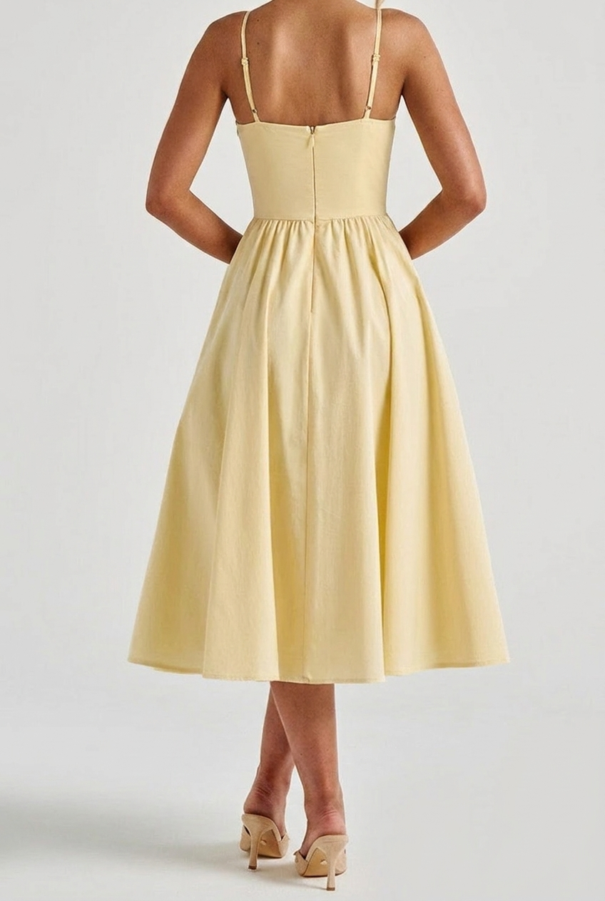 Women's Race Day A-Line Corset Midi Dress (3)