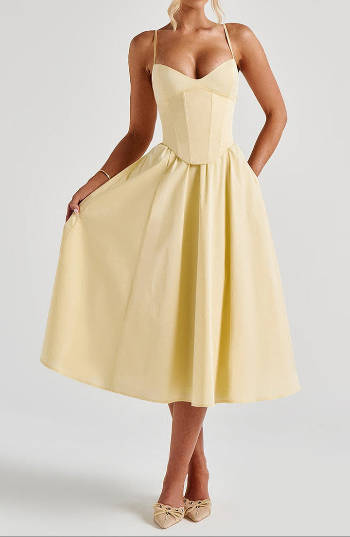 Women's Race Day A-Line Corset Midi Dress (6)