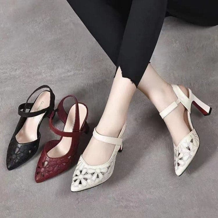 Women's Retro Italian Leather Orthopedic Heels (3)