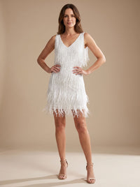Hazel | Women's Sequin-Fringe Mini Cocktail Dress