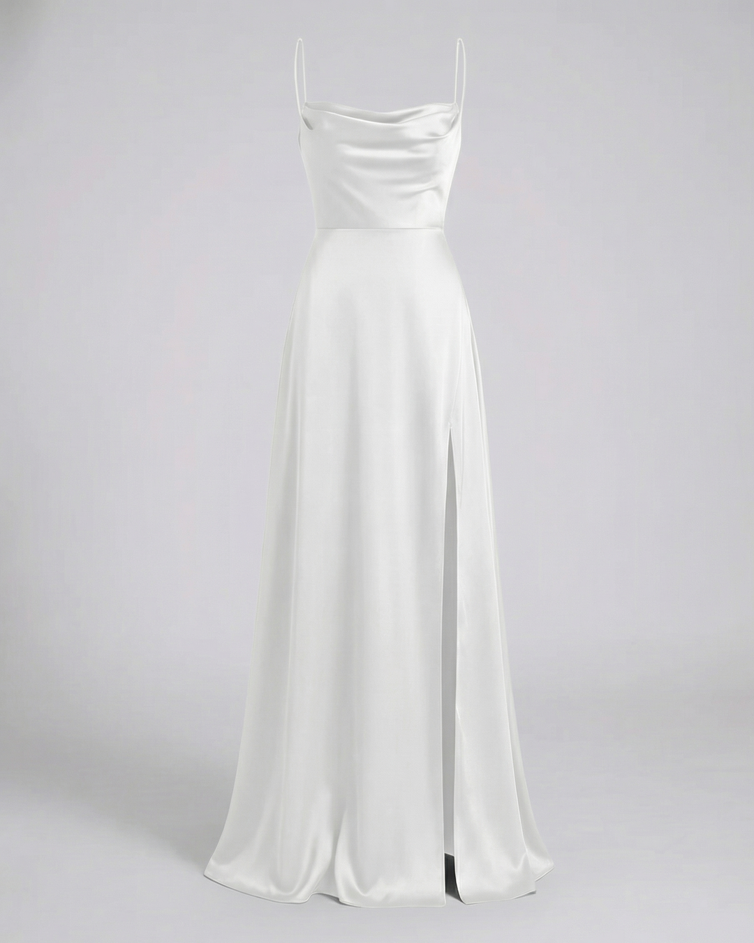 Women's Silk Wedding Guest Dress in White