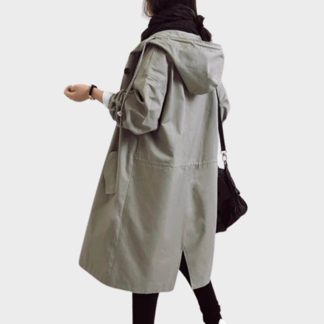 Women's Slim Lightweight Waterproof Trenchcoat (2)