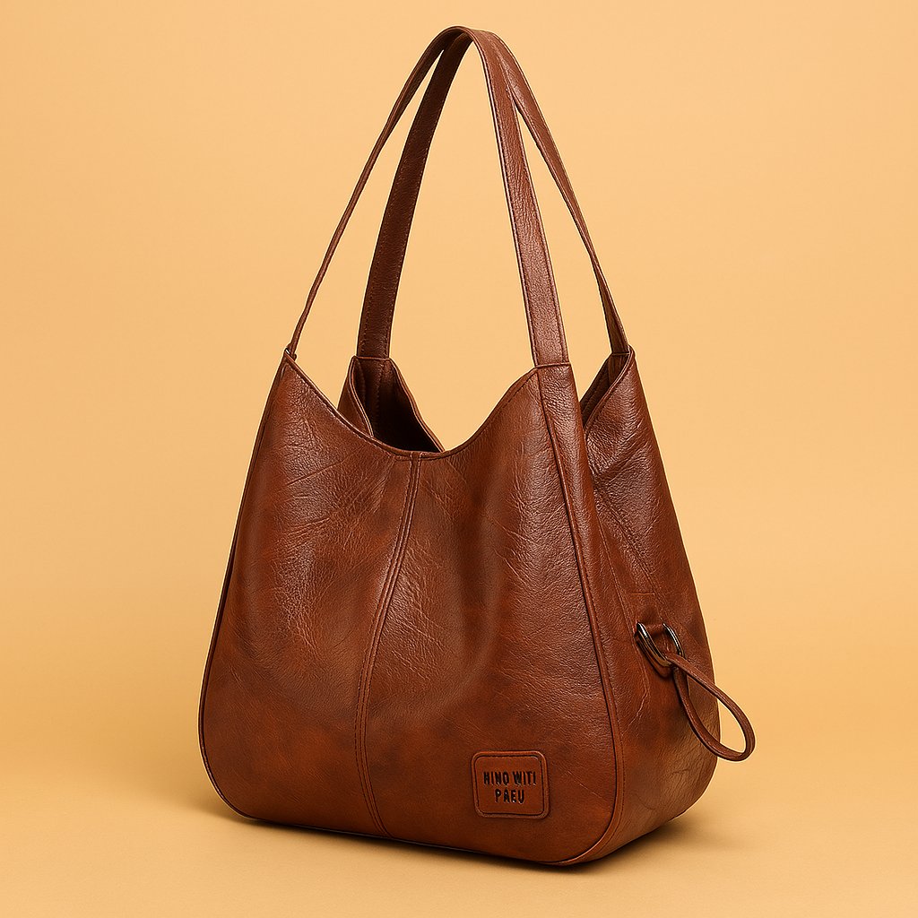 Women's Soft Faux Leather Vintage Hobo Bag in Brown