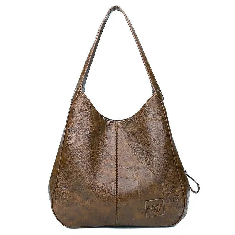 Women's Soft Faux Leather Vintage Hobo Bag in Coffee