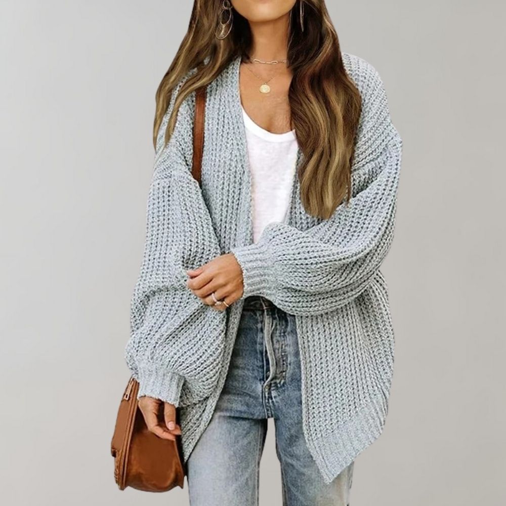 Women's Soft Knit Cardigan for Everyday in Grey