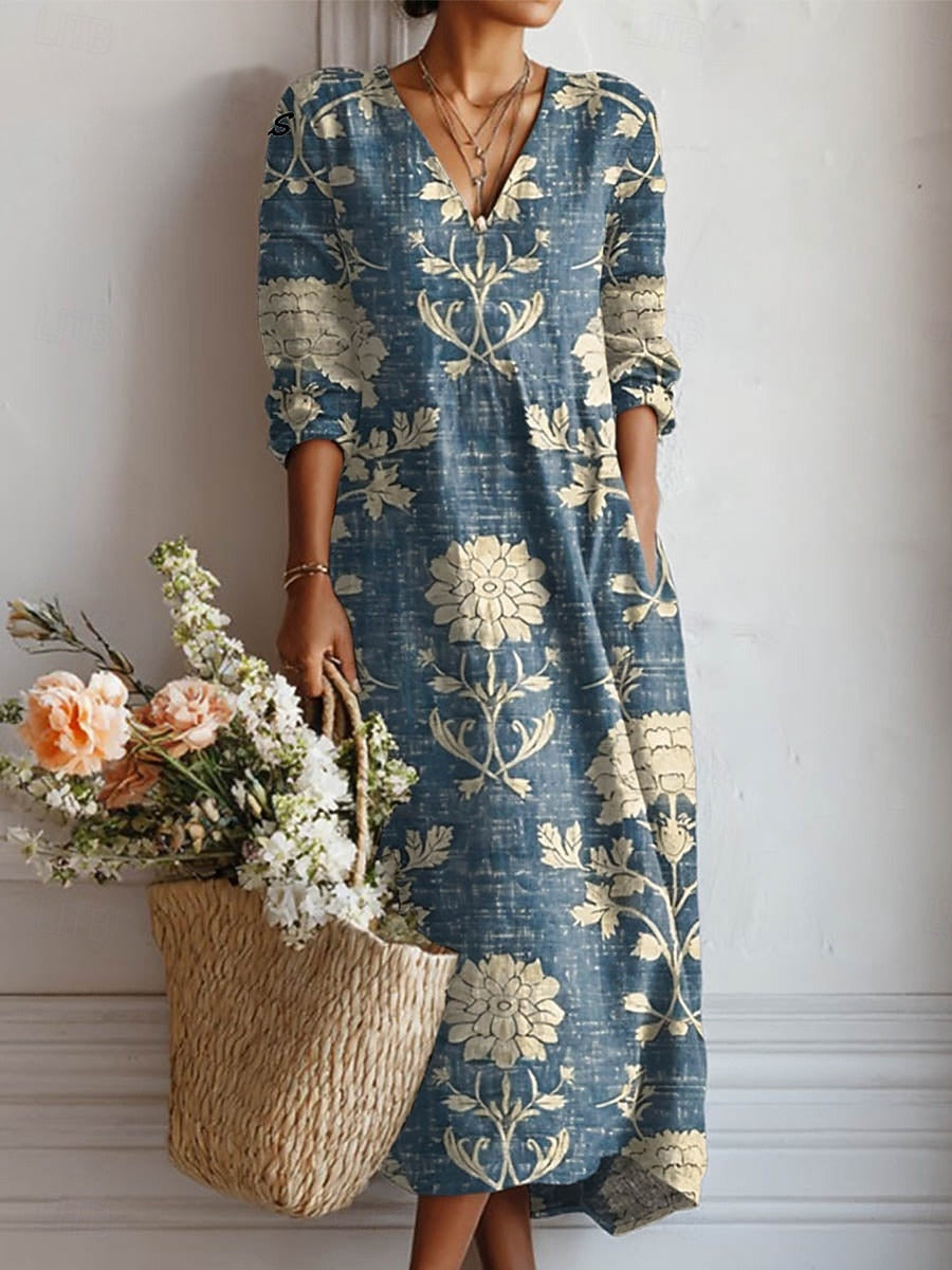 Women's Soft Spring Dress with Pockets in Kleid (fast ausverkauft)