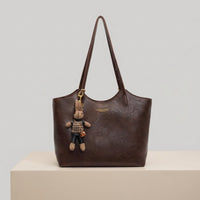 Scarlett | Women's Soft Vegan Leather Shoulder Bag with Bunny Charm