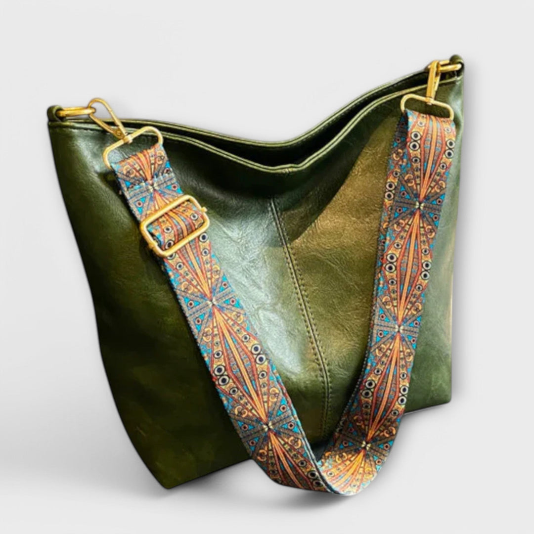 Women's Soft Vintage Shoulder Bag in Green