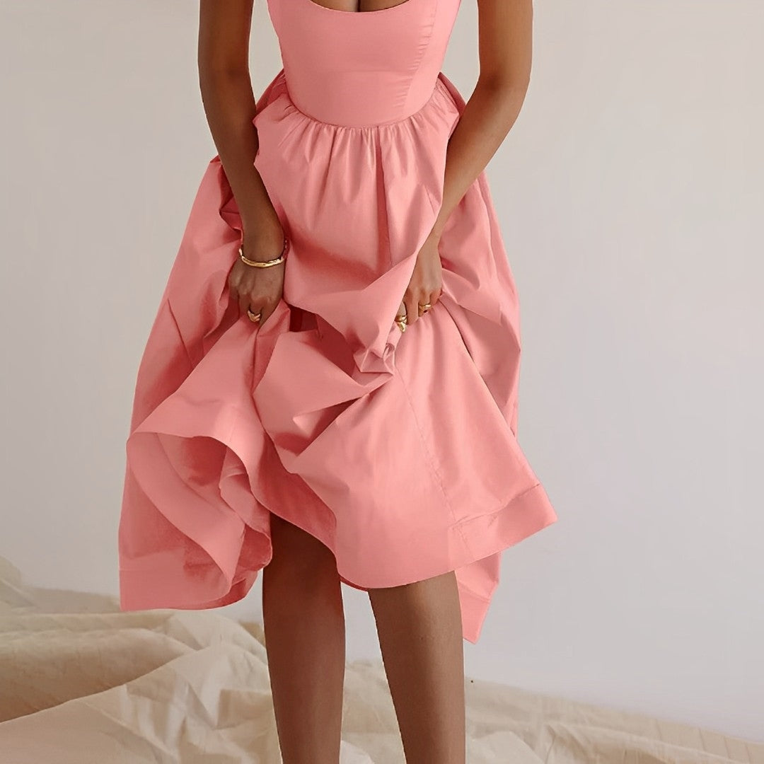 Women's Sophisticated Cocktail Midi Dress for Evening (6)