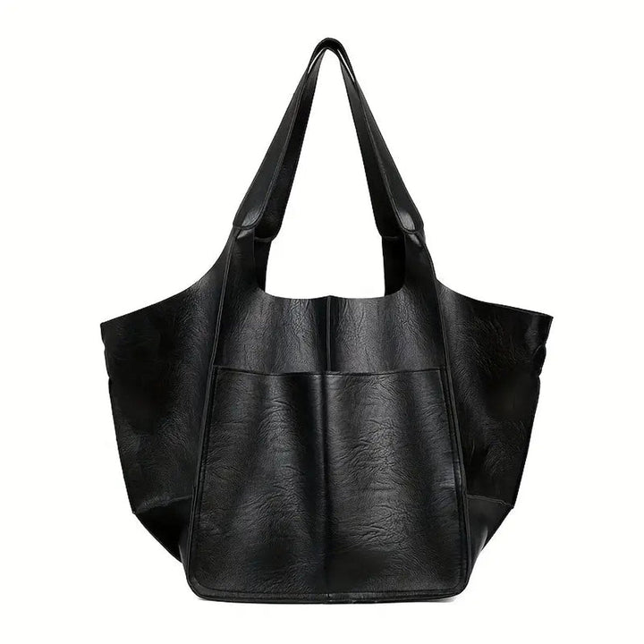 Women's Spacious Structured Vegan Leather Tote Bag (14)