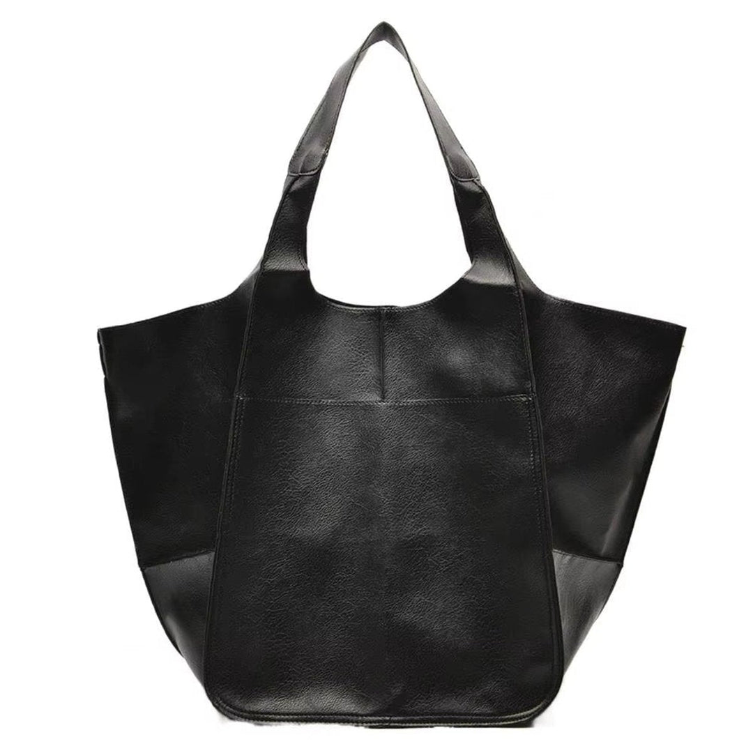 Women's Spacious Structured Vegan Leather Tote Bag (15)