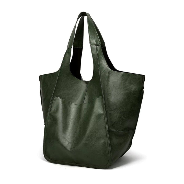 Women's Spacious Structured Vegan Leather Tote Bag (16)