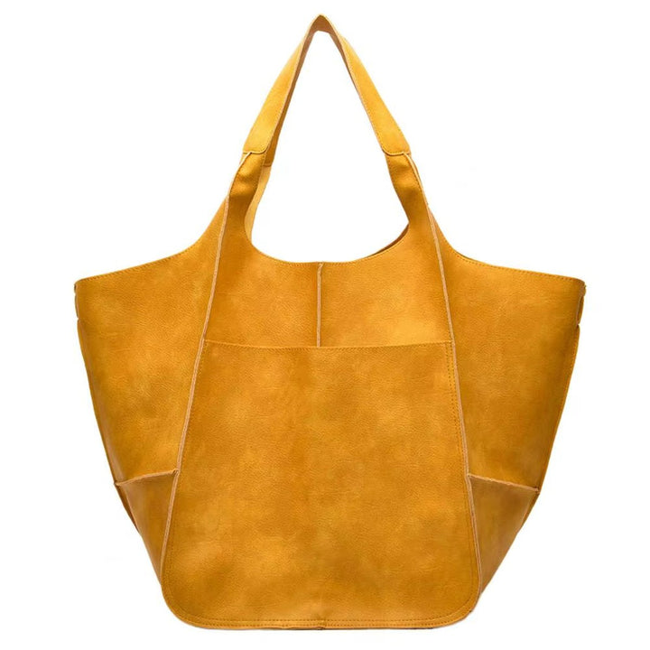 Women's Spacious Structured Vegan Leather Tote Bag (17)