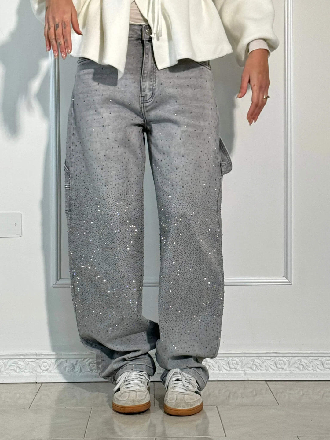 Women's Sparkling Carpenter-Style Jeans (13)