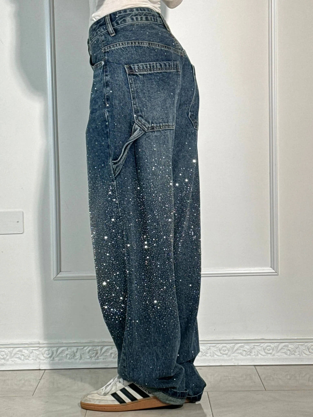 Women's Sparkling Carpenter-Style Jeans (3)