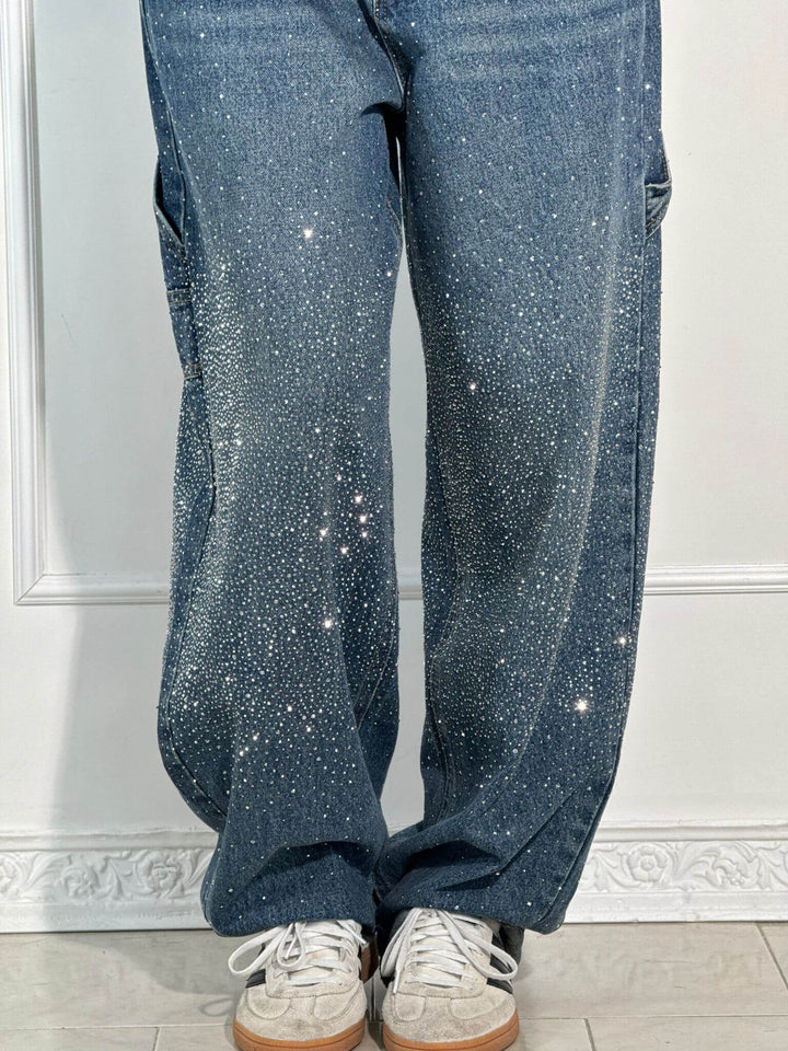 Women's Sparkling Carpenter-Style Jeans (4)