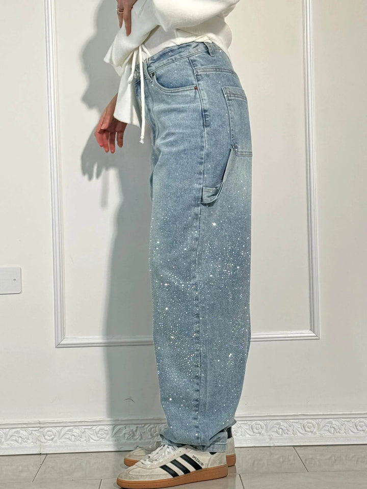 Women's Sparkling Carpenter-Style Jeans (7)