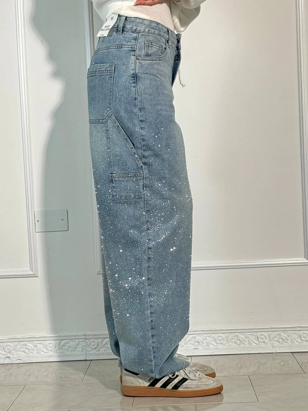 Women's Sparkling Carpenter-Style Jeans (8)