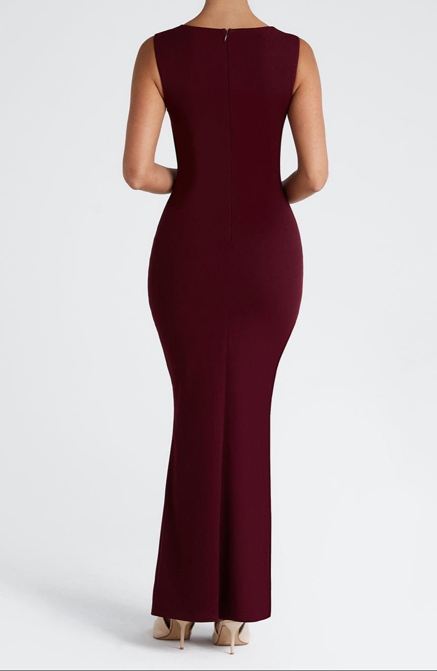 Women's Square Neck Maxi Dress for Race Day (2)