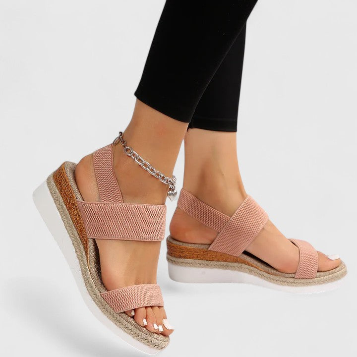Women's Strappy Platform Sandal for Summer in Pink