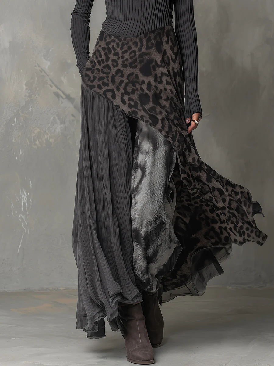 Women's Striking Leopard-Print Evening Maxi Dress (4)