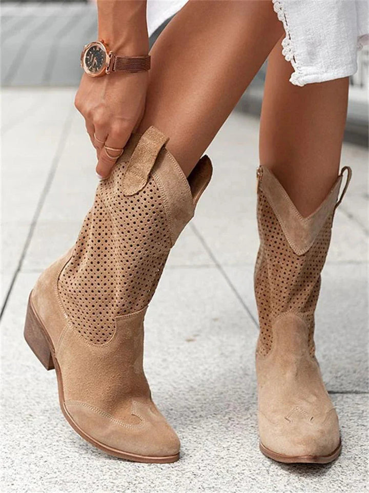 Women's Stylish Low Boots Daily in Brown