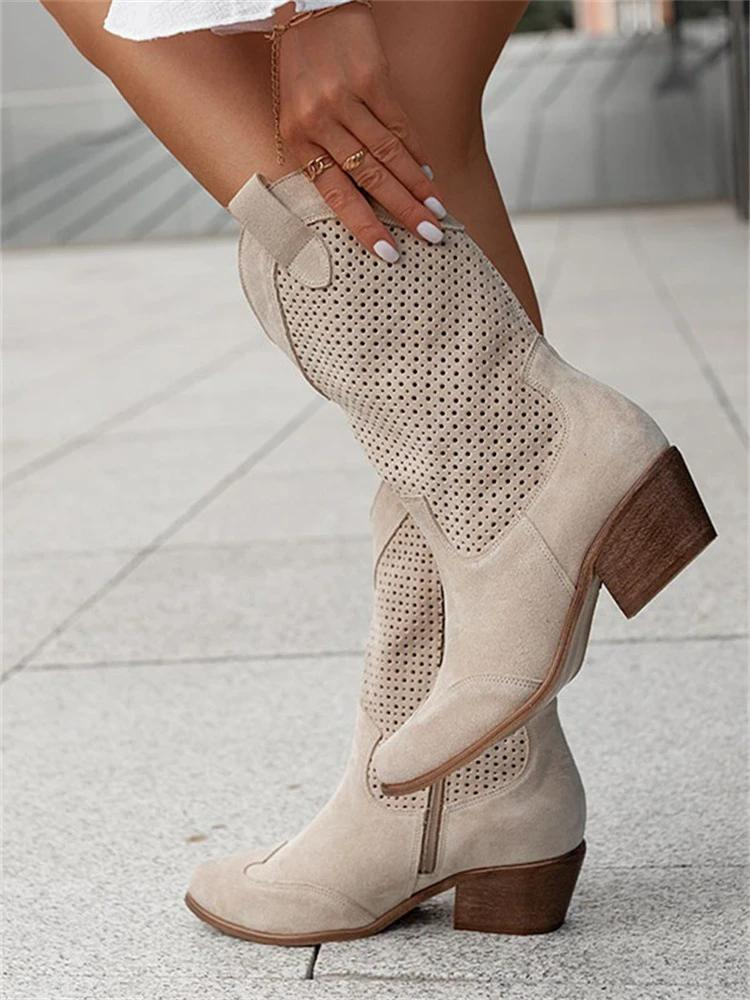 Women's Stylish Low Boots Daily in Khaki