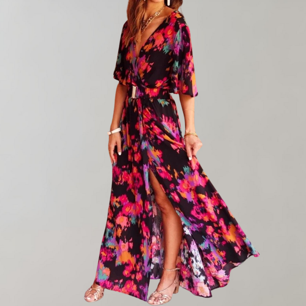 Women's Summer Maxi Dress for Wedding Guests in Black 1