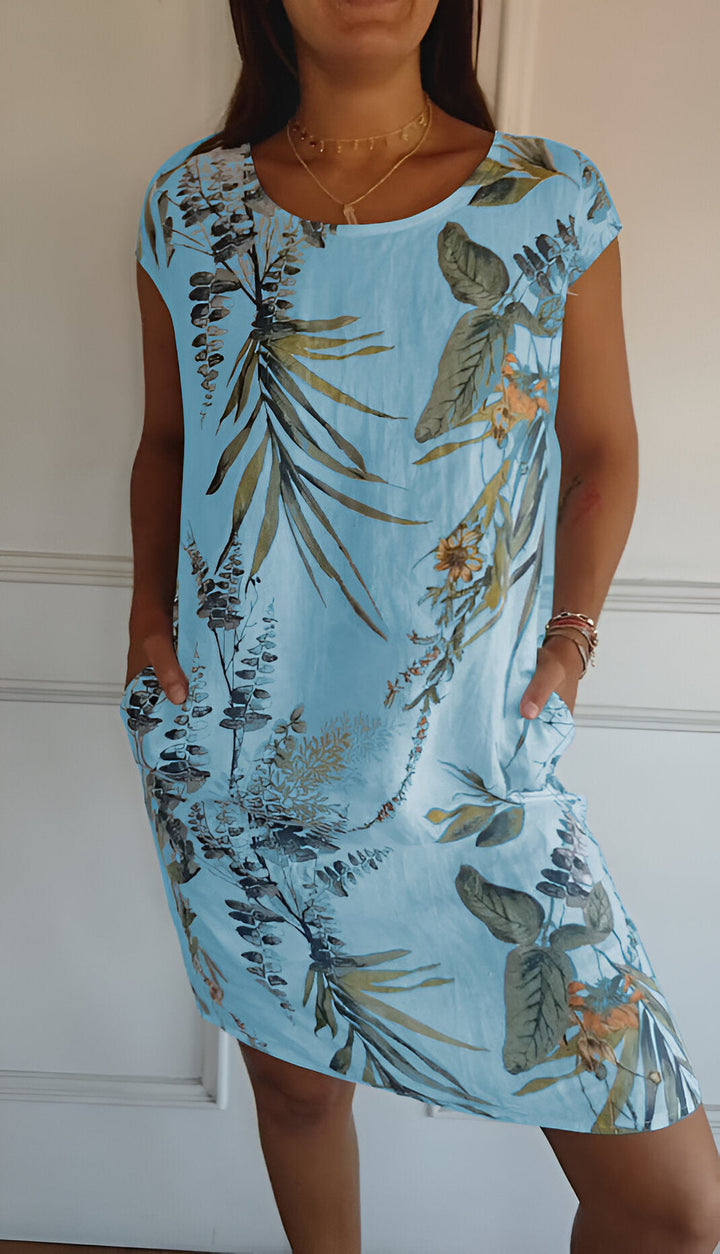 Women's Summer Maxi Dress in Light Blue