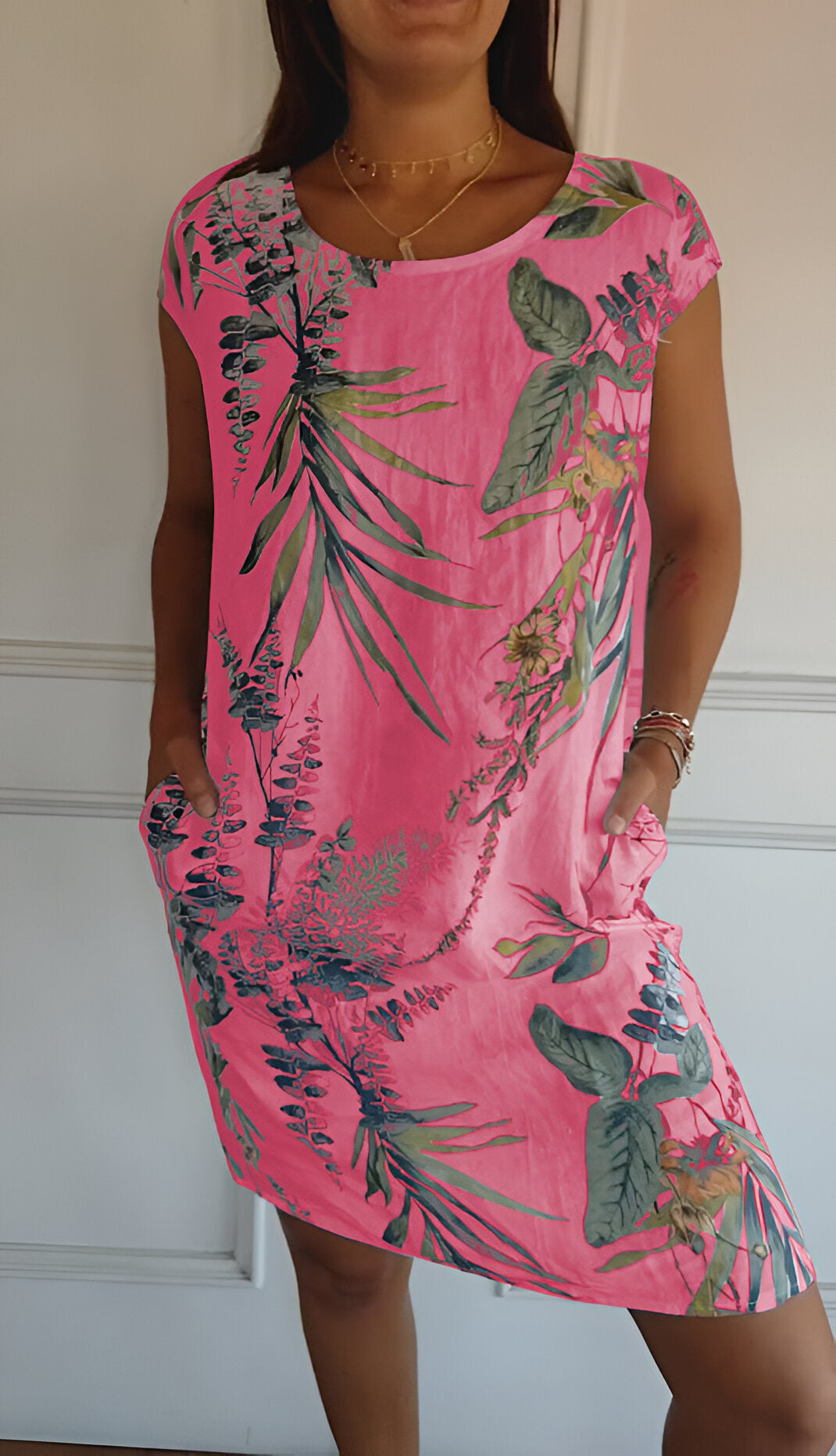 Women's Summer Maxi Dress in Pink
