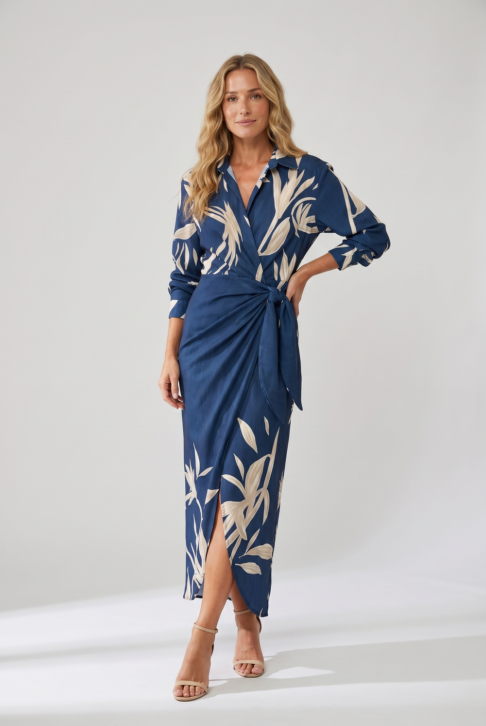 Women's Summer Wrap Maxi Dress (2)
