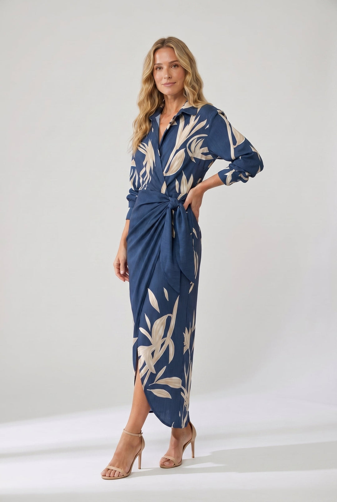 Women's Summer Wrap Maxi Dress (3)