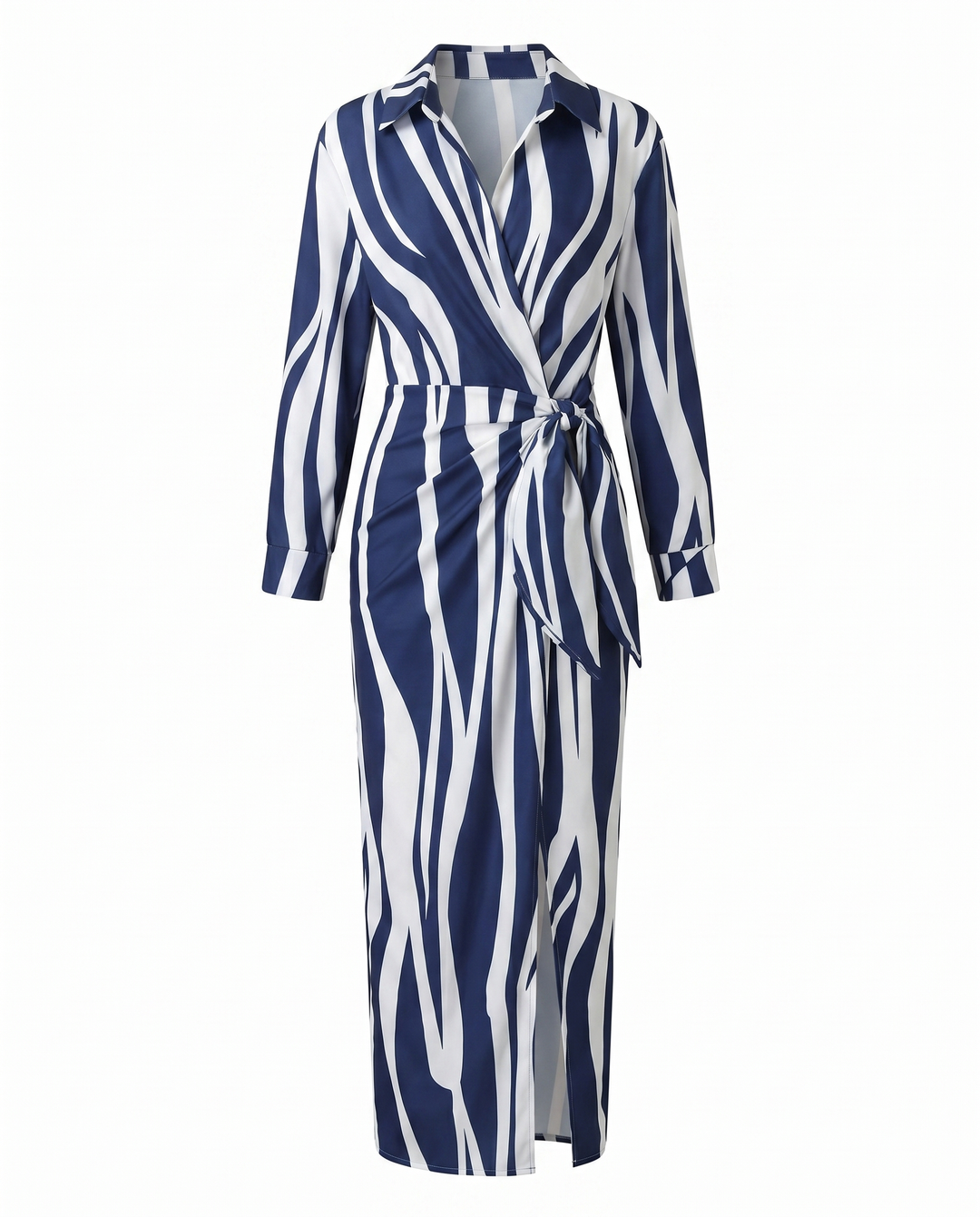 Women's Summer Wrap Maxi Dress in White 2