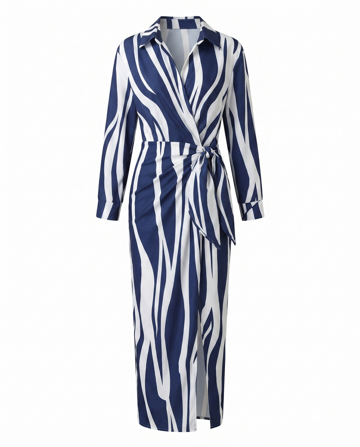 Women's Summer Wrap Maxi Dress in White 2
