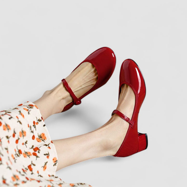 Women's Supportive Orthopedic Mary Janes in Red