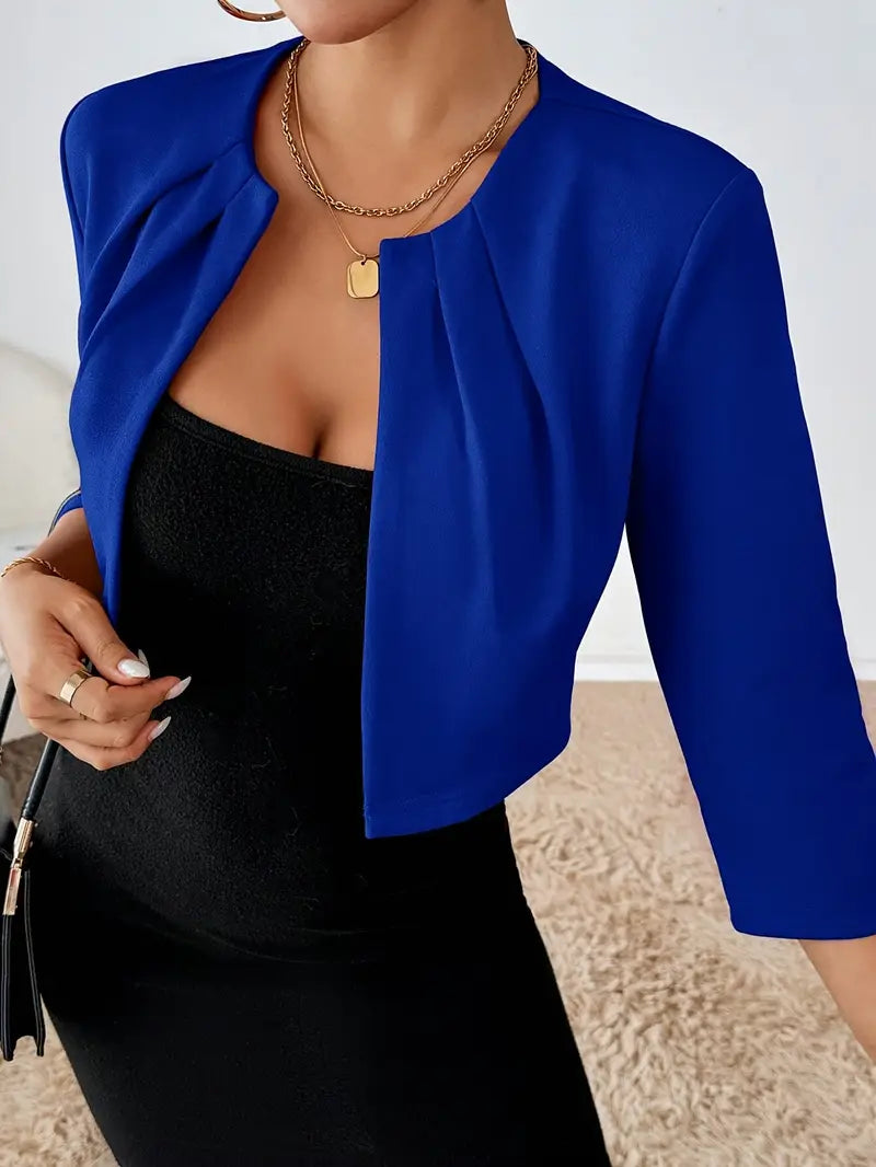 Women's Tailored Short Blazer for Work (14)
