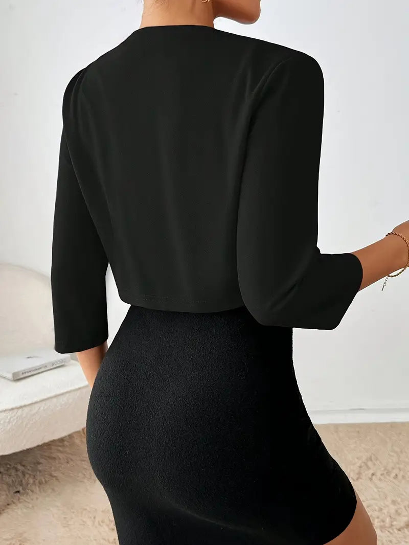 Women's Tailored Short Blazer for Work (18)