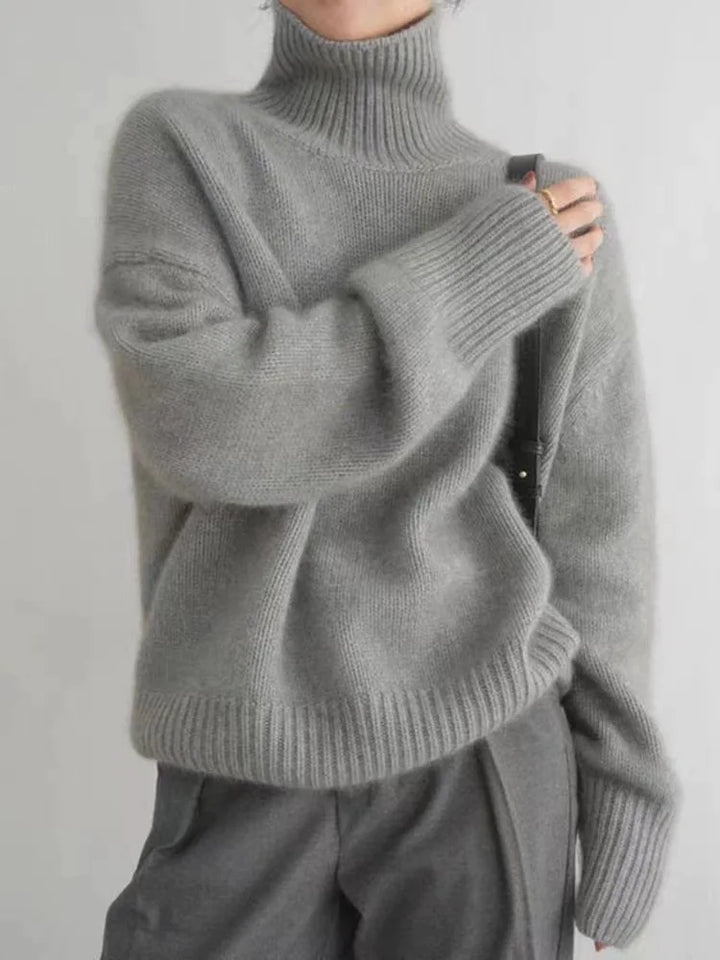 Women's Timeless Cashmere Pullover in Grey