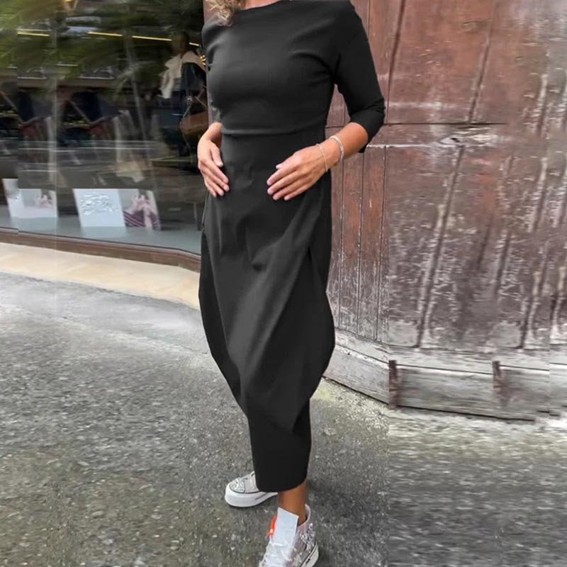 Women's Timeless Wedding Guest Dress in Black
