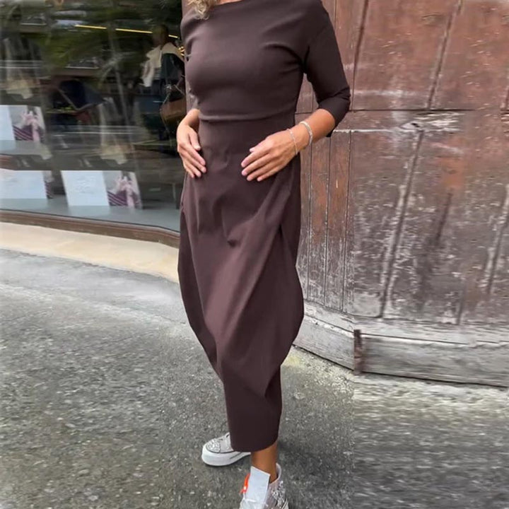 Women's Timeless Wedding Guest Dress in Brown