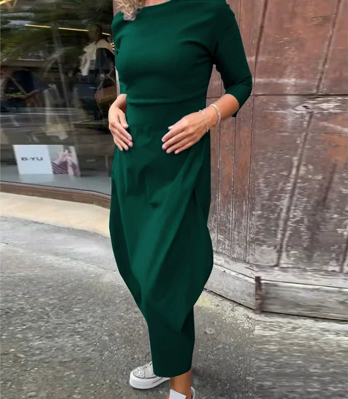 Women's Timeless Wedding Guest Dress in Green