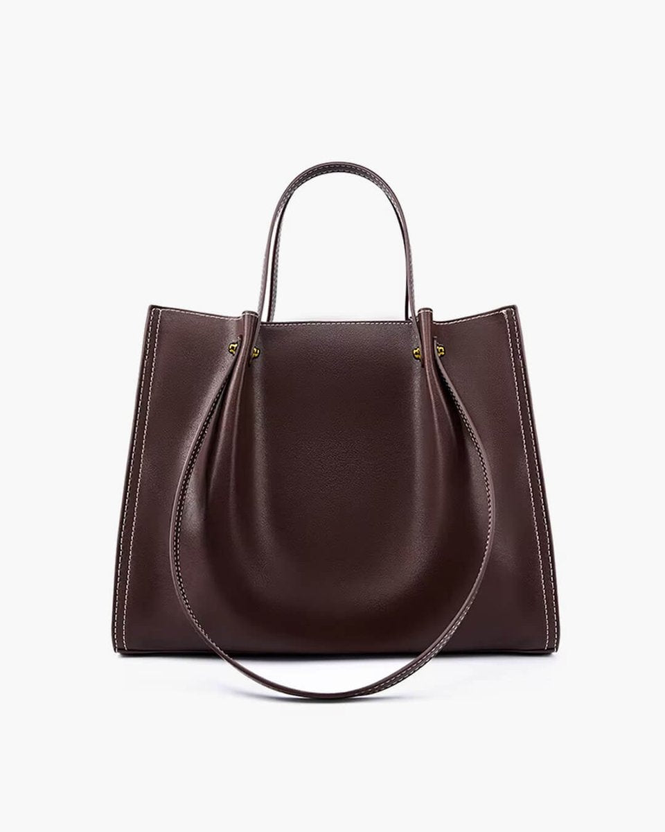 Women's Vegan Leather Structured Tote Bag (3)