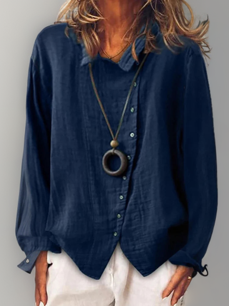 Women's Versatile Casual Everyday Shirt in Blue