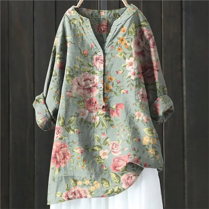 Women's Versatile Longsleeve Blouse in Rosen