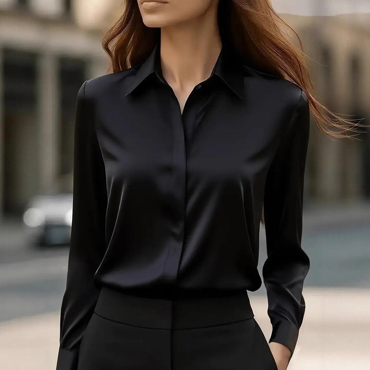 Women's Versatile Office Blouse in Black