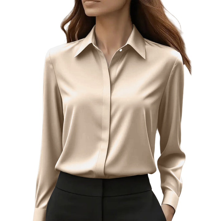 Women's Versatile Office Blouse in Khaki