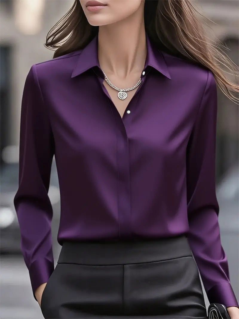 Women's Versatile Office Blouse in Lilac