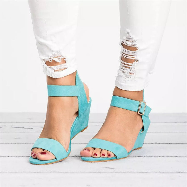 Women's Versatile Wedge Sandal for Summer in Blue