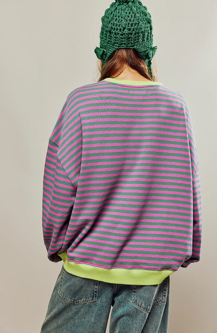 Women's Vibrant Striped Pullover (10)
